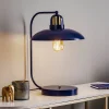 Tafellamp Felix, blauw/goud