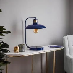 Tafellamp Felix, blauw/goud