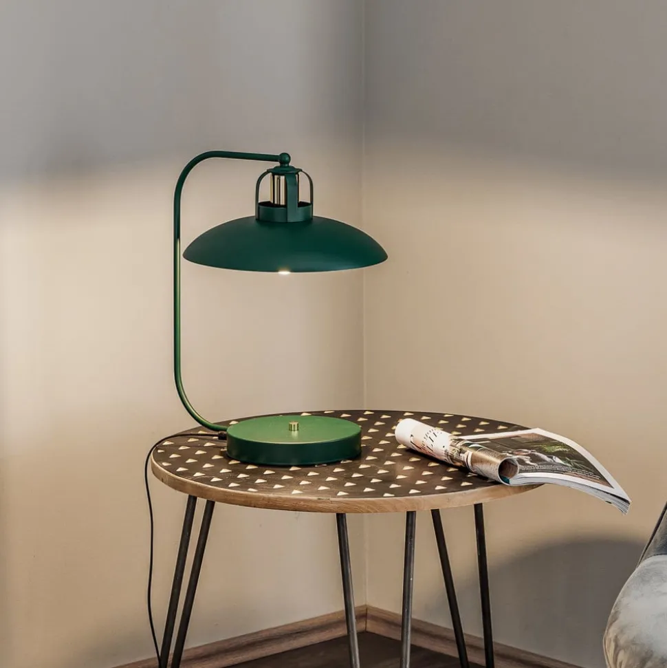 Tafellamp Felix, groen/goud