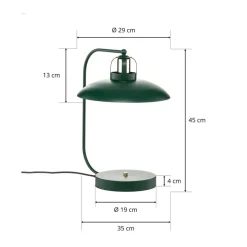 Tafellamp Felix, groen/goud