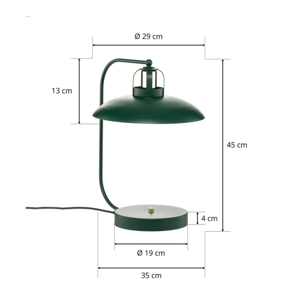 Tafellamp Felix, groen/goud
