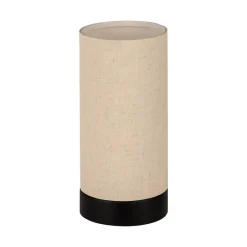 Tafellamp Feniglia met linnen kap naturel