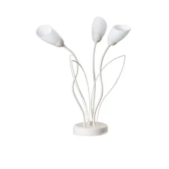 Tafellamp Gloriosa, crème, glas, 3-lamps