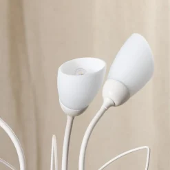 Tafellamp Gloriosa, crème, glas, 3-lamps