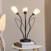 Tafellamp Gloriosa, zwart, glas, 3-lamps
