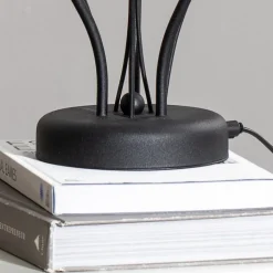 Tafellamp Gloriosa, zwart, glas, 3-lamps