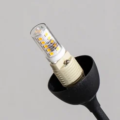 Tafellamp Gloriosa, zwart, glas, 3-lamps