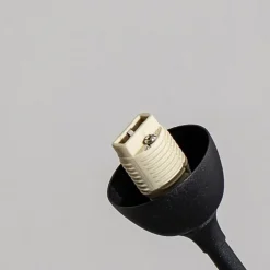 Tafellamp Gloriosa, zwart, glas, 3-lamps