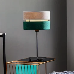 Tafellamp Golden Duo grijs/groen/goud hoogte 50cm