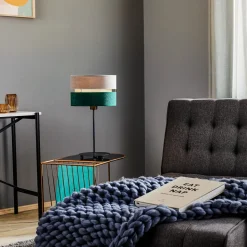 Tafellamp Golden Duo grijs/groen/goud hoogte 50cm