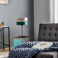 Tafellamp Golden Duo grijs/groen/goud hoogte 50cm