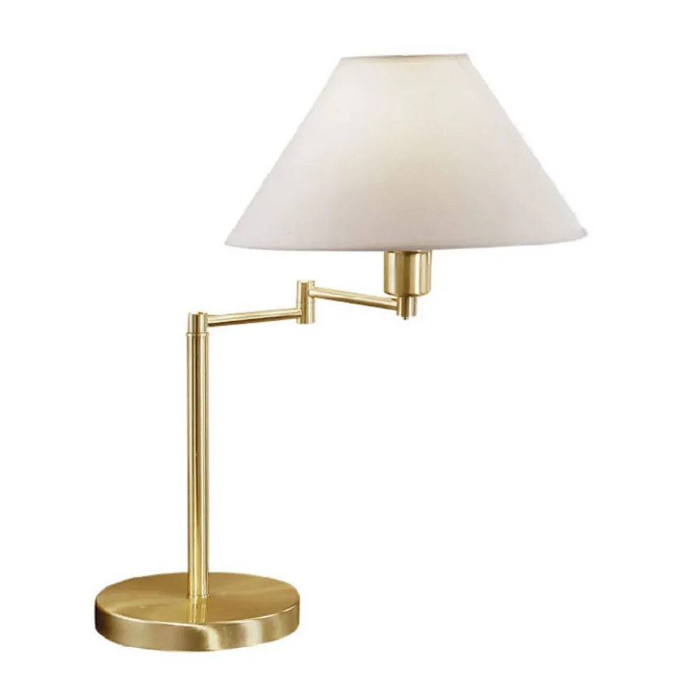 Tafellamp Hilton, gezwenkt, messing