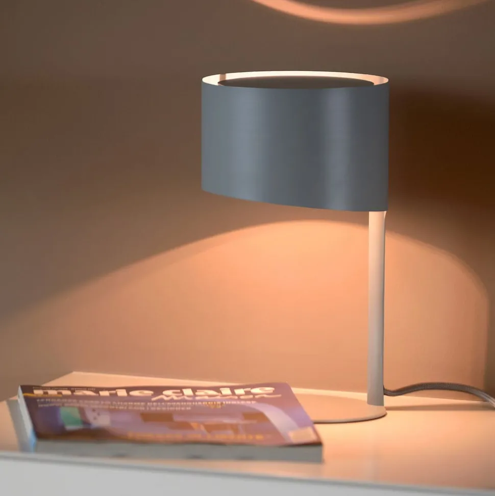 Tafellamp Knulle van metaal, grijs