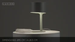 Tafellamp Knulle van metaal, grijs