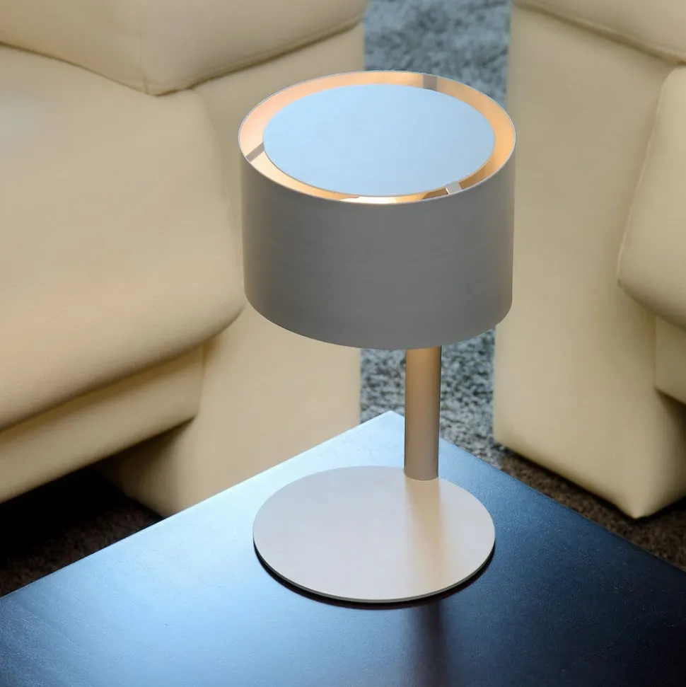 Tafellamp Knulle van metaal, grijs