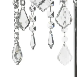 Tafellamp Laila met kristallen hangelement, 2-lamps