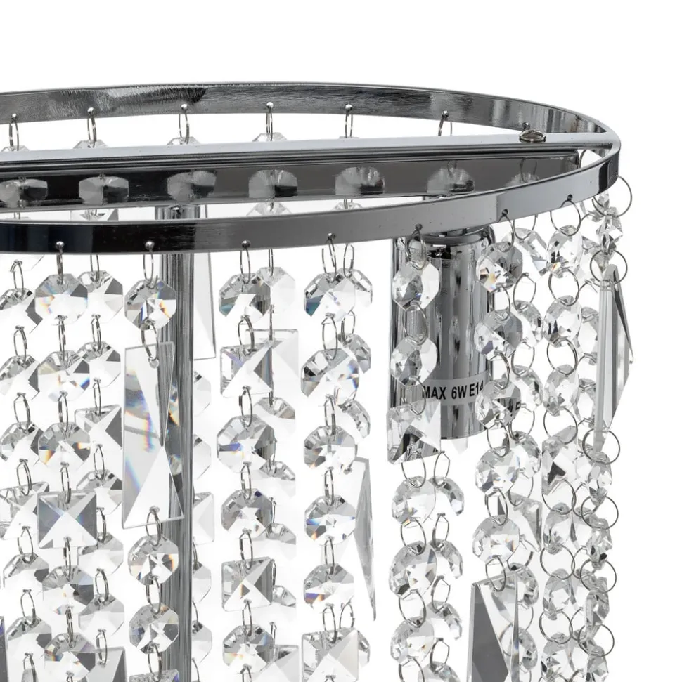 Tafellamp Laila met kristallen hangelement, 2-lamps