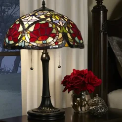 Tafellamp Larissa in Tiffany-stijl