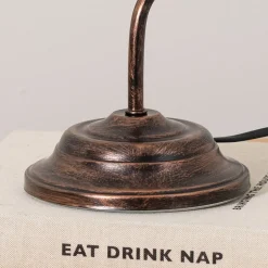 Tafellamp Liliana, 1-lamp, zwart, roségoud, metaal