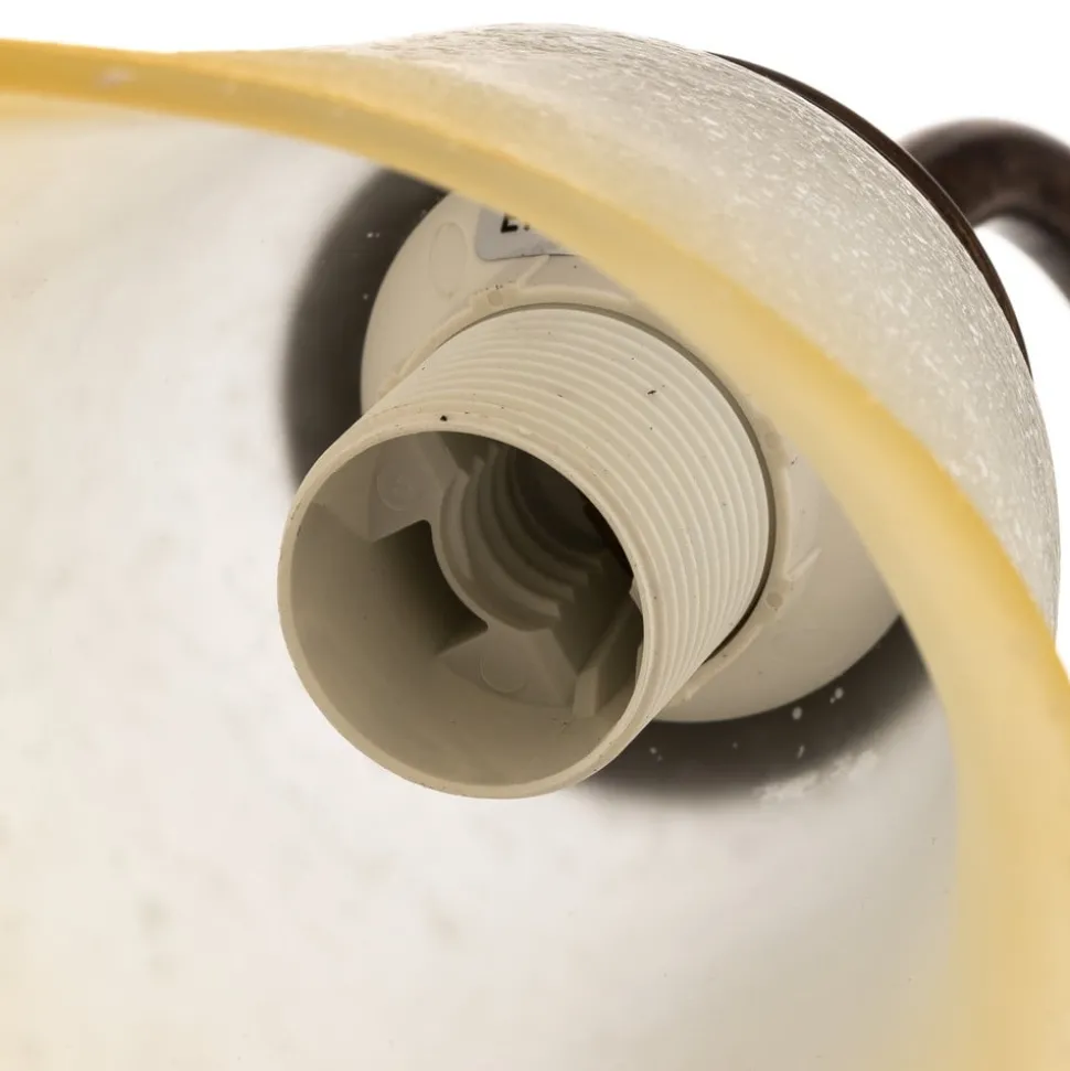 Tafellamp Lucrezia in brons met bloemenkap