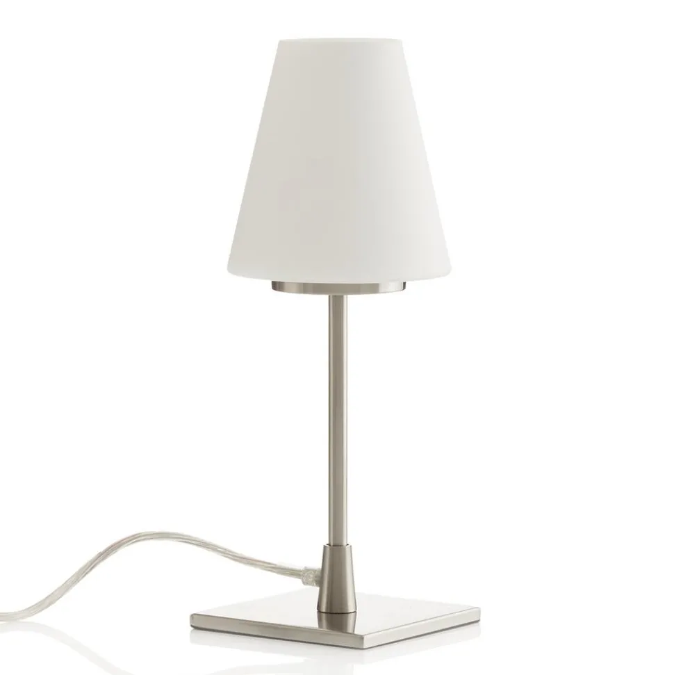 Tafellamp Lucy Big met touchfunctie, wit