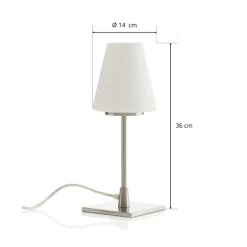 Tafellamp Lucy Big met touchfunctie, wit