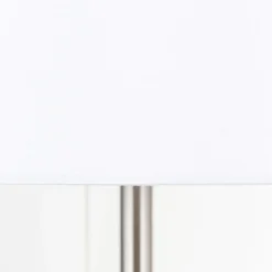 Tafellamp Ludwig met USB-poort wit/nikkel mat