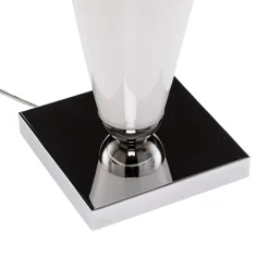 Tafellamp Lund, wit/opaal, hoogte 70 cm