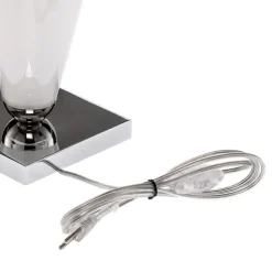 Tafellamp Lund, wit/opaal, hoogte 70 cm