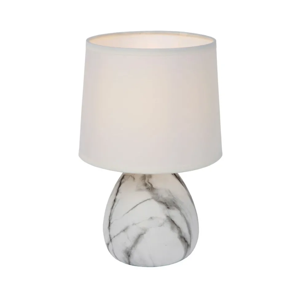 Tafellamp Marmo met keramische voet, wit