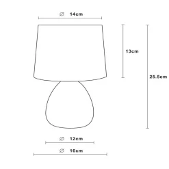 Tafellamp Marmo met keramische voet, wit