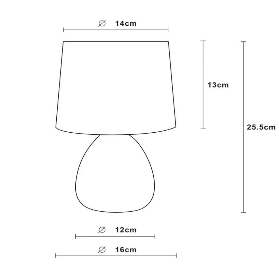 Tafellamp Marmo met keramische voet, wit