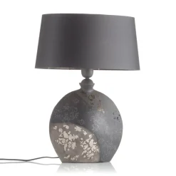 Tafellamp Mary, keramiek en sits, hoogte 50 cm