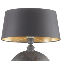 Tafellamp Mary, keramiek en sits, hoogte 50 cm