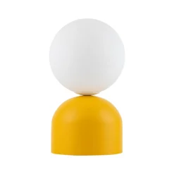 Tafellamp Miki, geel, hoogte 21 cm, metaal/glas, G9