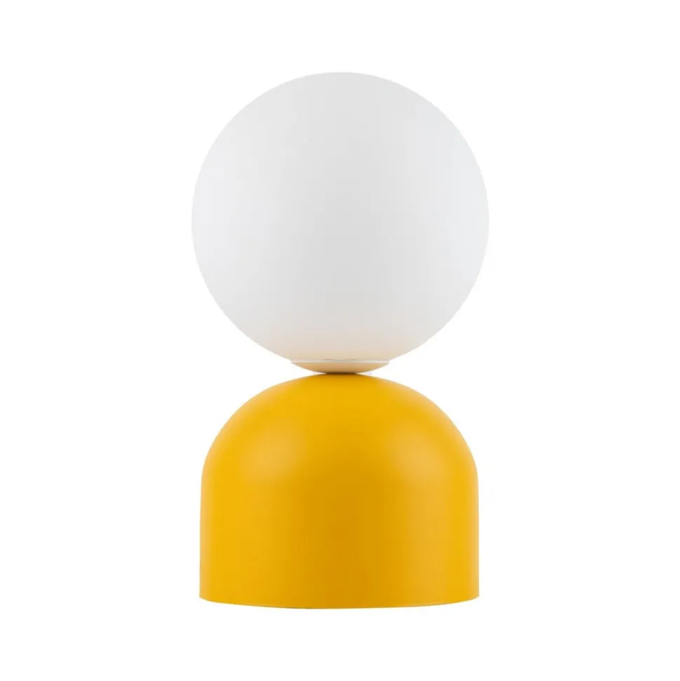 Tafellamp Miki, geel, hoogte 21 cm, metaal/glas, G9