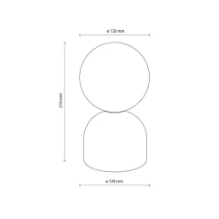Tafellamp Miki, mintgroen, hoogte 21 cm, metaal/glas, G9