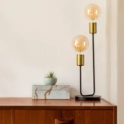 Tafellamp Modo, 2-lamps, zwart