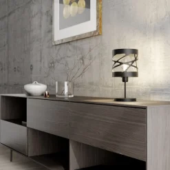 Tafellamp Module Frez Patroonscherm Ø17,5cm zwart