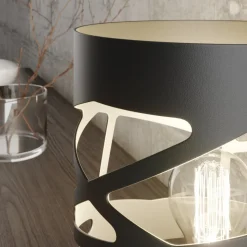 Tafellamp Module Frez Patroonscherm Ø17,5cm zwart