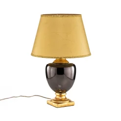 Tafellamp Mozart in spiegelend grijs/goud