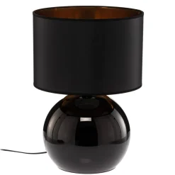 Tafellamp Palla, Ø 36 cm, zwart/goud