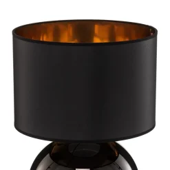 Tafellamp Palla, Ø 36 cm, zwart/goud