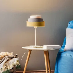 Tafellamp Pastell Trio geel/grijs/lichtgrijs 50cm