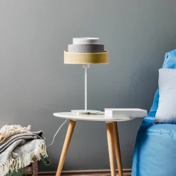 Tafellamp Pastell Trio geel/grijs/lichtgrijs 50cm