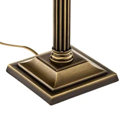 Tafellamp Petro, glas, oud messingkleurig, hoogte 50 cm