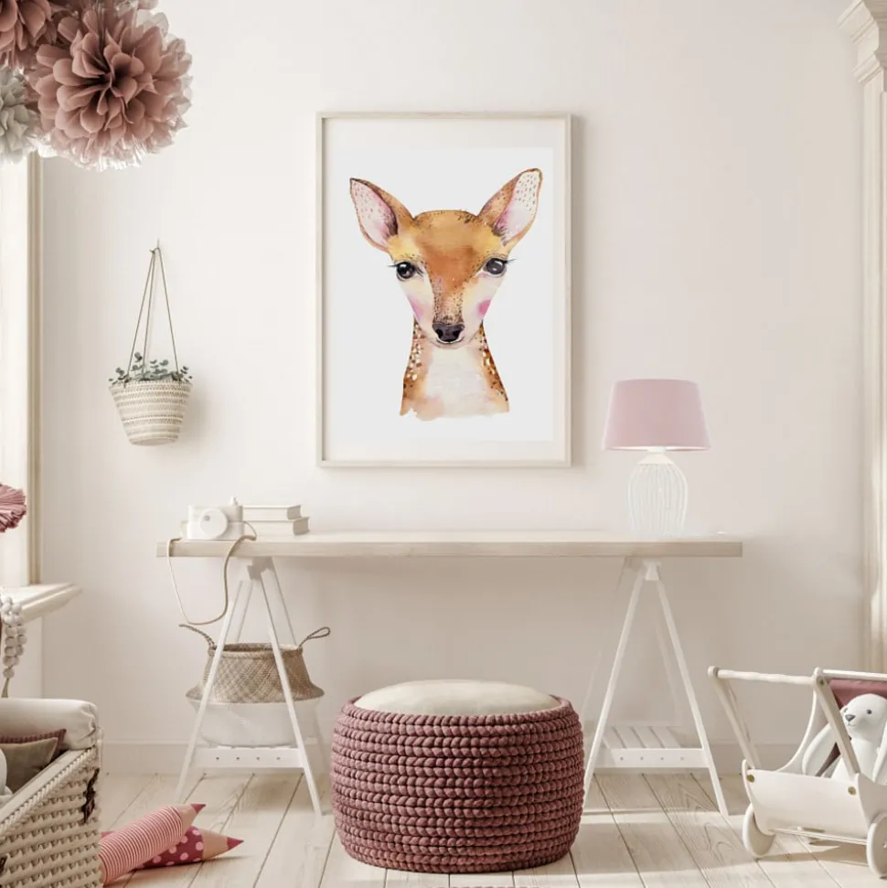 Tafellamp Rosabelle met voet in kooivorm, roze