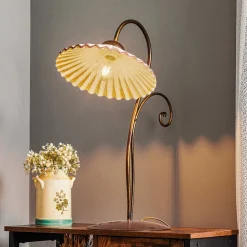 Tafellamp Rosina in brons met keramische kap