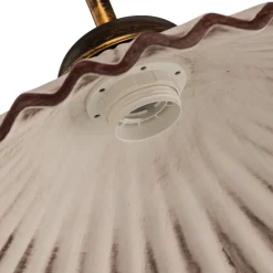 Tafellamp Rosina in brons met keramische kap