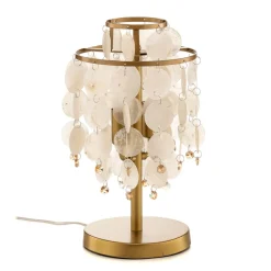 Tafellamp Ruben met parelmoeren schijven